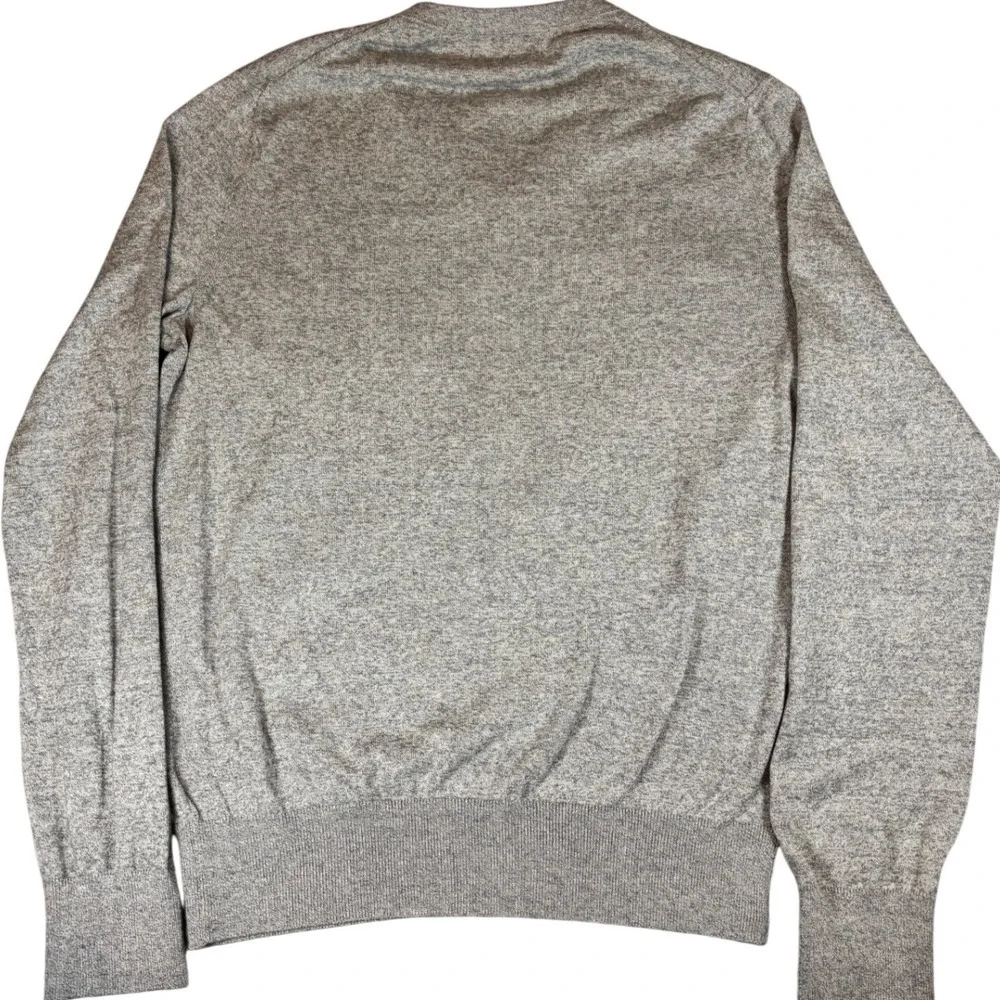 Banana Republic Luxury Blend Grey V-Neck Sweater Silk Cotton Cashmere‎ Mens Med